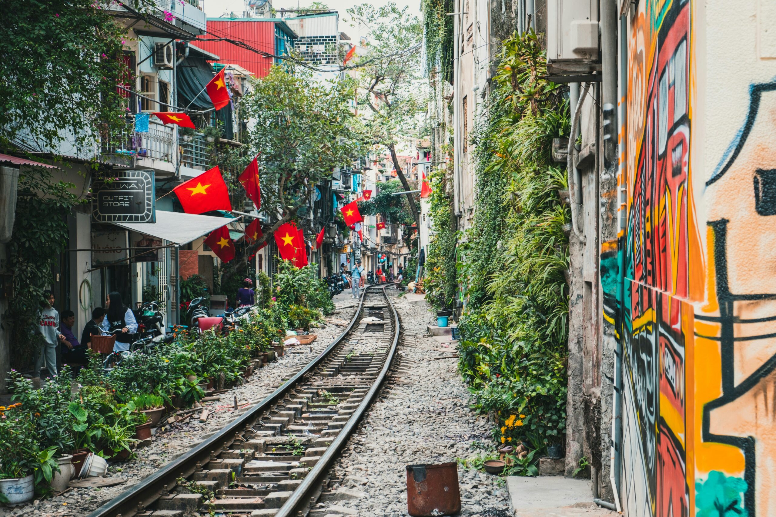 Train street in Vietnam