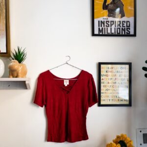 Vintage Red Charm - Australian Top (Size M)