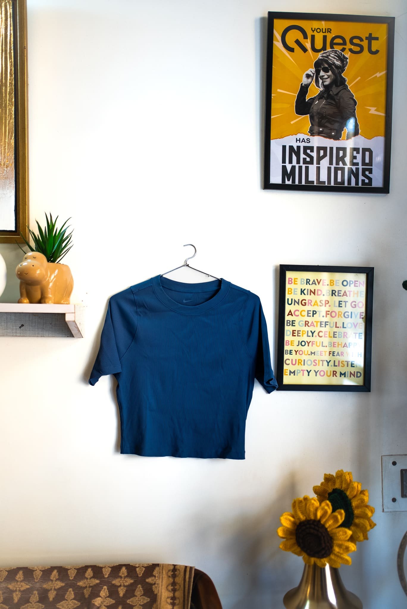 Sporty Cool – Nike Men’s Blue Crop top (Size M)