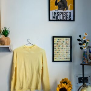 Lemon yellow full sleeve top (Size S)