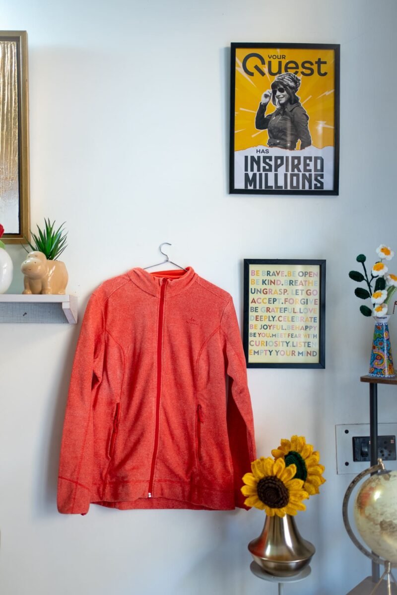 Quechua Decathlone Orange zipped sweatshirt (Size M)